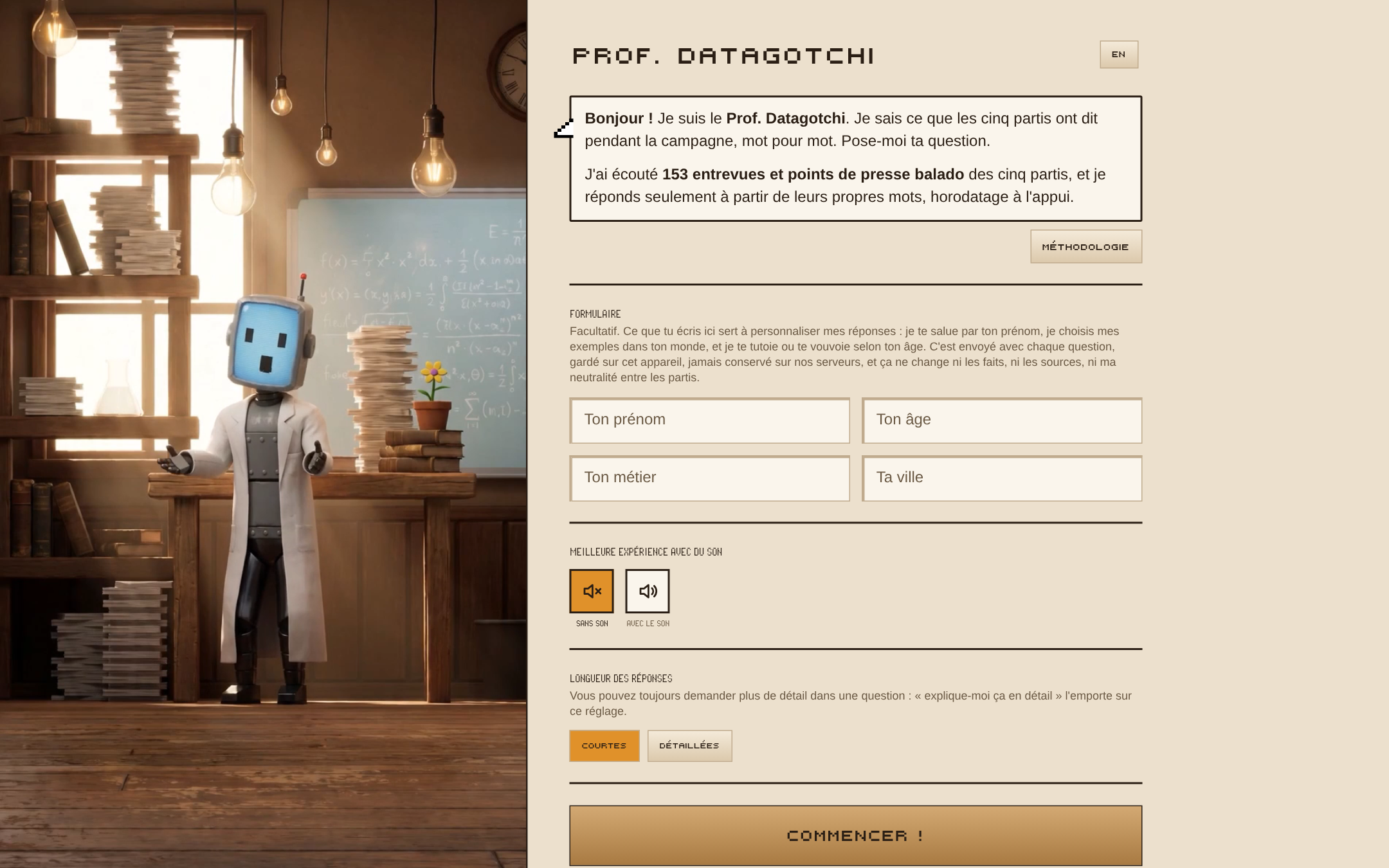 Capture d'écran de Prof. Datagotchi